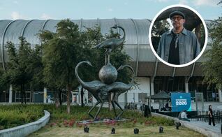 "La magia del juego", obra del artista Amador Montes, brilla en escenario del Mundial de Futbol 2026