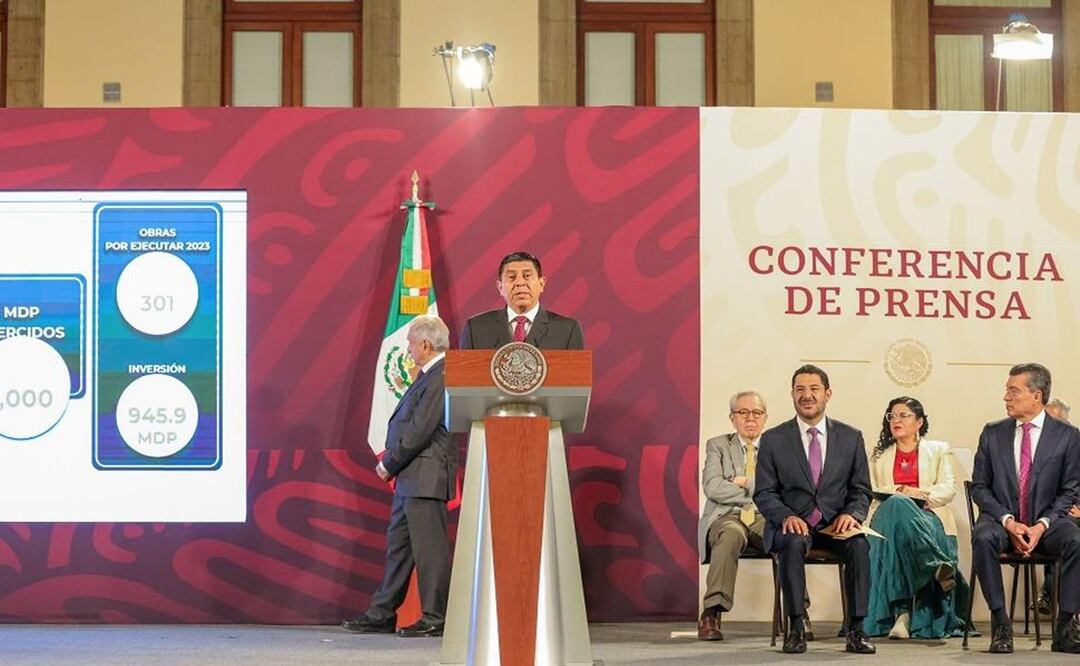 Suma Oaxaca 8.7 mil mdp en reconstrucción de escuelas, templos y casas por sismos de 2017. Foto: Tomada de video
