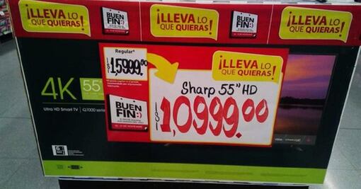Walmart Toreo remata televisiones; colocan mal una coma en el precio