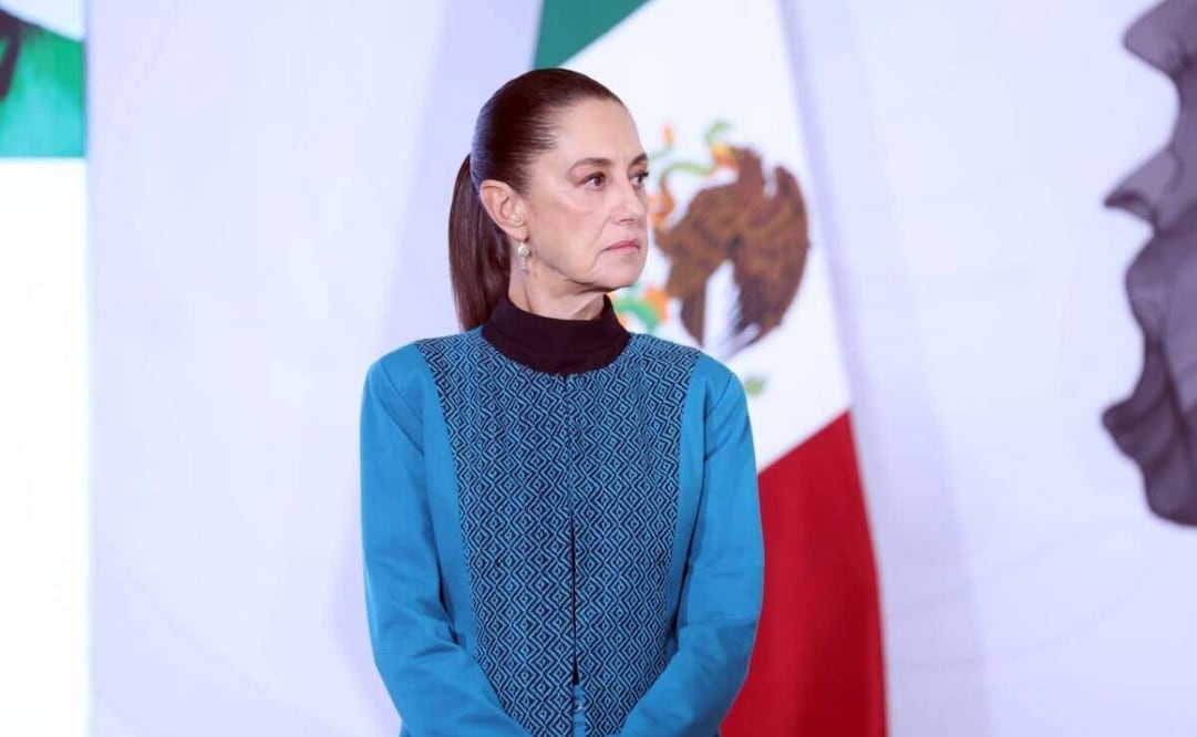 La presidenta Claudia Sheinbaum en la “Mañanera del Pueblo” del 7 de julio de 2026 en Palacio Nacional. Foto: Luis Camacho/ EL UNIVERSAL