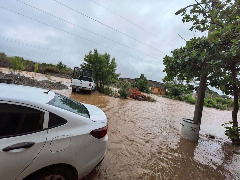 Inundaciones en Oaxaca causadas por la Tormenta Tropical Boris. Foto: Especial