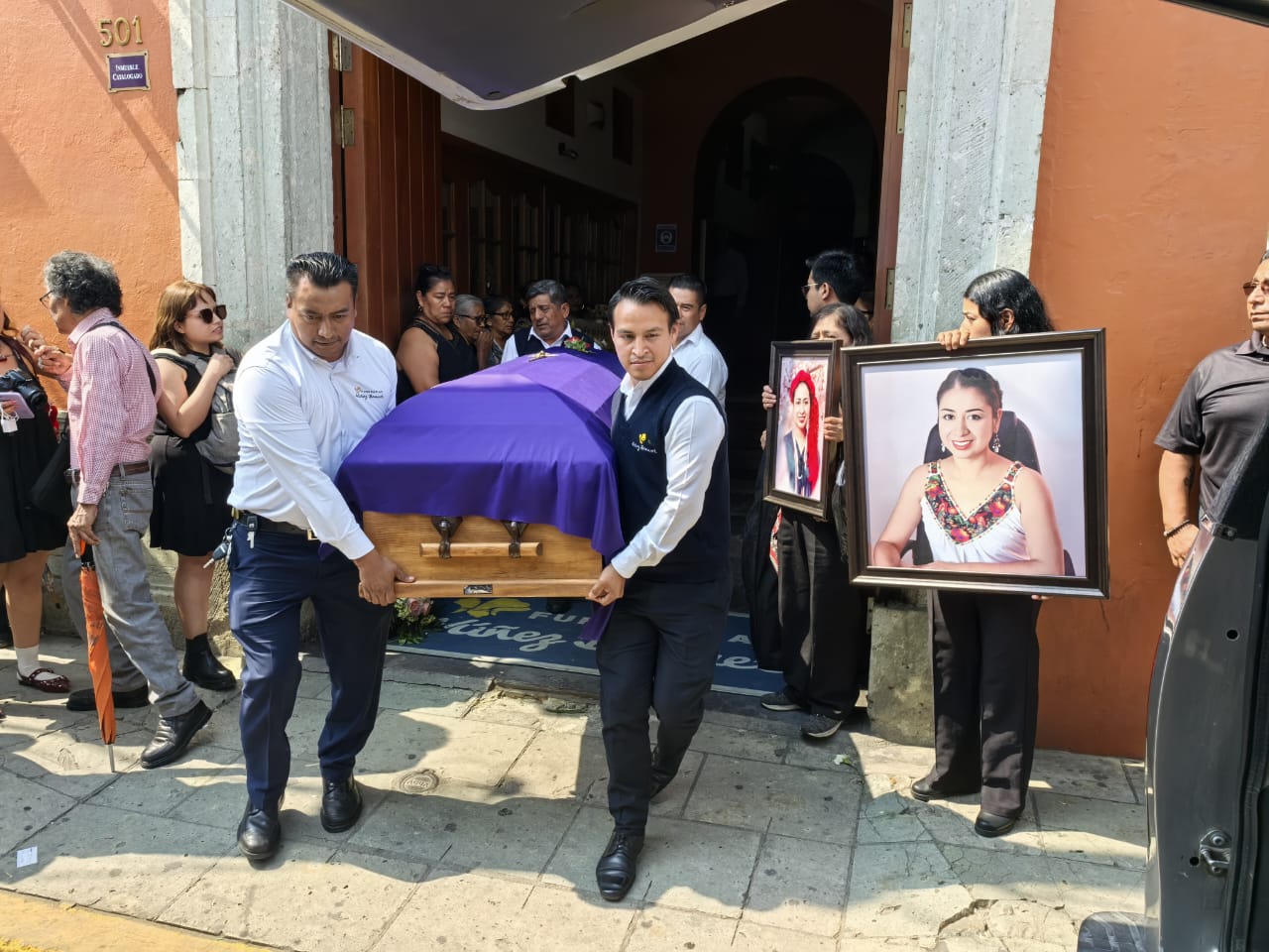 Sepelio de la activista Sandra Domínguez en Oaxaca. Foto: Edwin Hernández