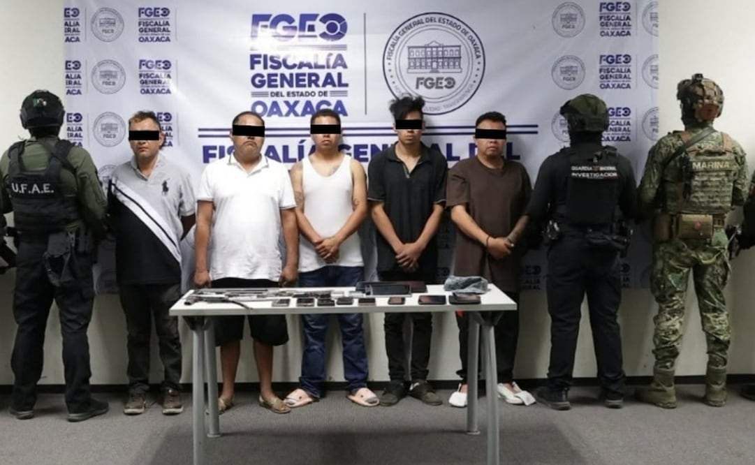 Detenidos vinculados a la Alianza de Sindicatos de Oaxaca. Foto: Especial