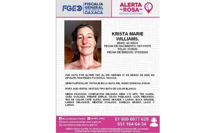 Reportan desaparición de profesora de nacionalidad estadounidense en Oaxaca