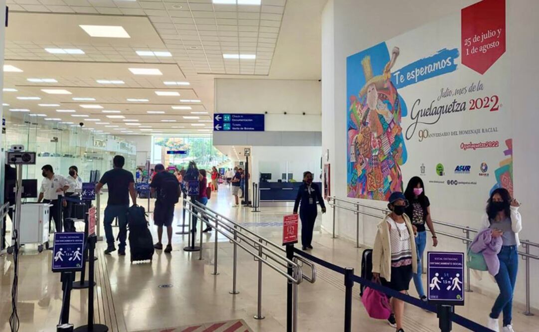 Aeropuerto Internacional de Oaxaca rompe nuevo récord de visitantes gracias a la Guelaguetza; suben 4%. Foto: Cortesía