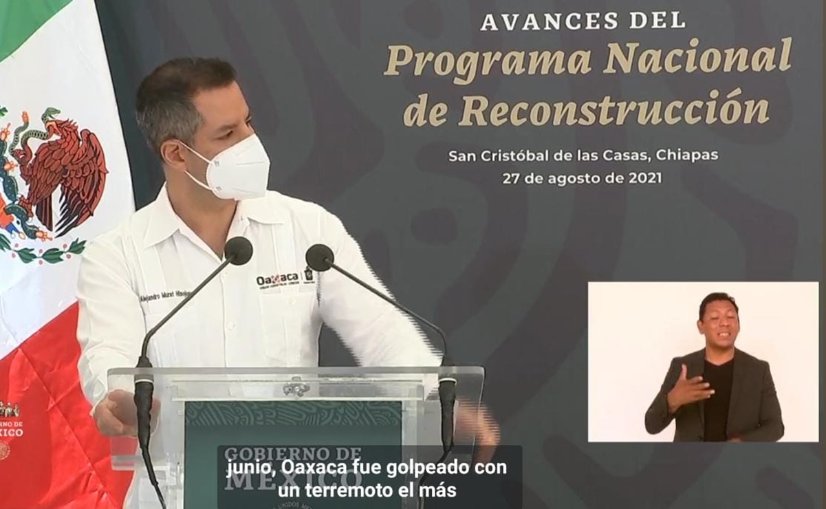 Se suma Murat a gira de AMLO en Chiapas; participa en evento sobre avances de la reconstrucción