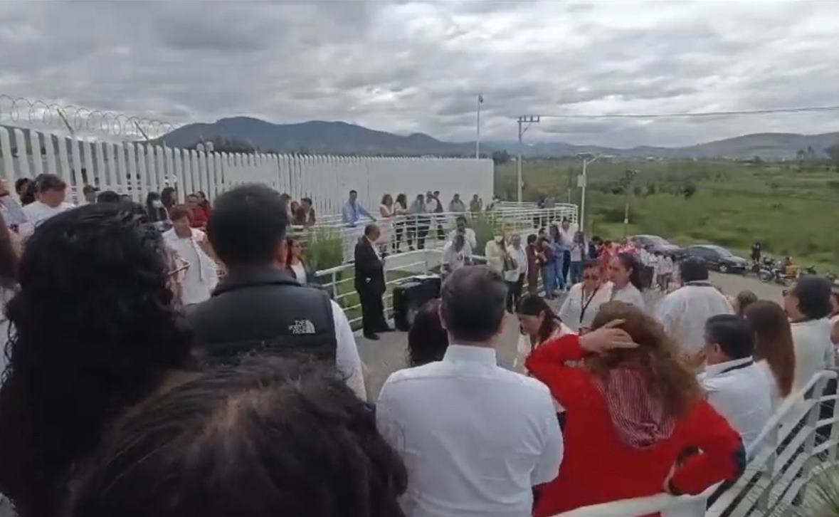 “¡Huelga nacional!”, trabajadores del Poder Judicial de la Federación en Oaxaca se suman a protestas. Foto: Tomada del video