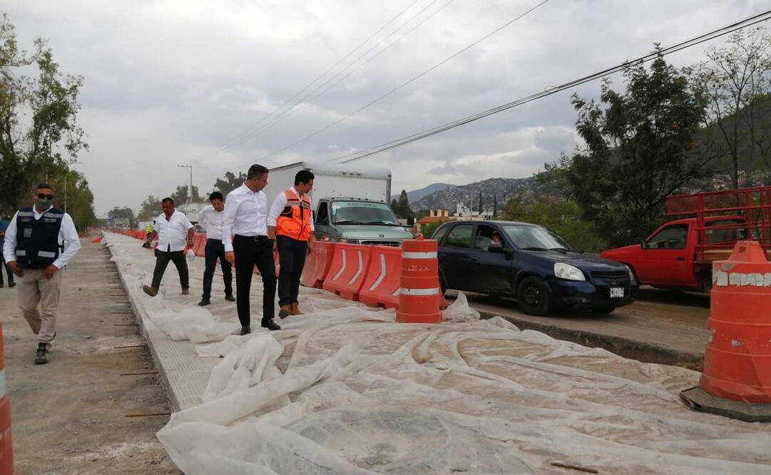 Supervisa Murat obras del Circuito Interior de la ciudad de Oaxaca; lleva 28% de avance y beneficiará a 5 municipios. Fotos: Gobierno de Oaxaca