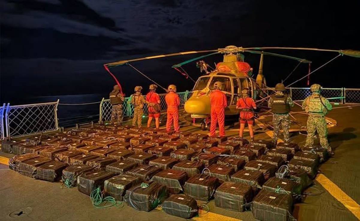 Decomisan 2.9 toneladas de cocaína en costas de Oaxaca; detienen a 4 personas