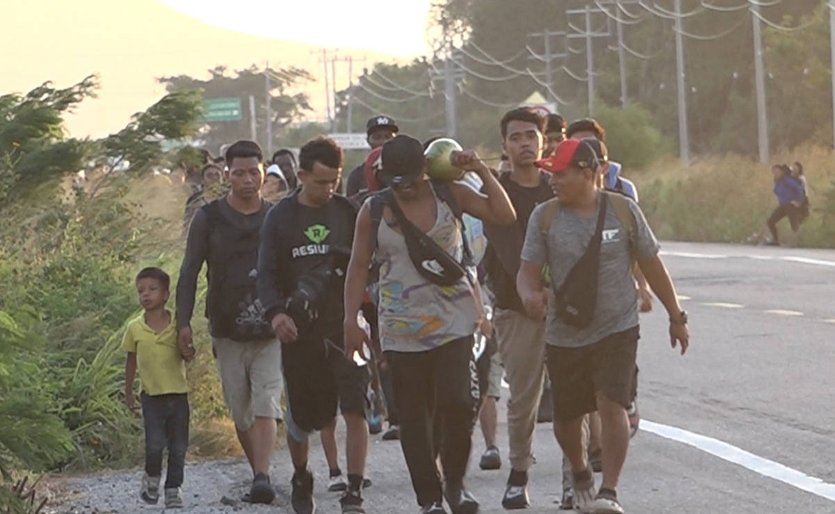Caravana migrantes dirigiéndose hacia Estados Unidos. Foto: Especial