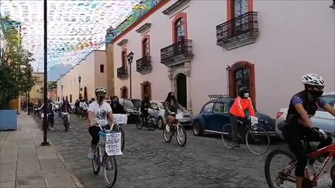 Con rodada, activistas piden replantear obra en Símbolos Patrios, Oaxaca; “afectará al ambiente y a la sociedad”, afirman