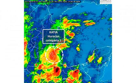 Se degrada "Katia" a huracán 1