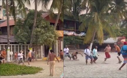 VIDEO. Se desata pelea campal entre habitantes de Puerto Escondido y turistas