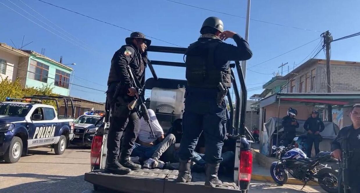 Caen 4 tras ataque armado a policías estatales de Oaxaca en Xoxo; 2 son menores de edad. Foto: Especial