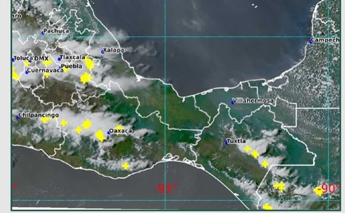 Lluvias, granizo y descargas eléctricas se esperan para 5 regiones de Oaxaca