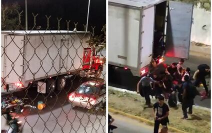 Abandonan camión de carga con decenas de migrantes en la ciudad de Oaxaca; salen huyendo