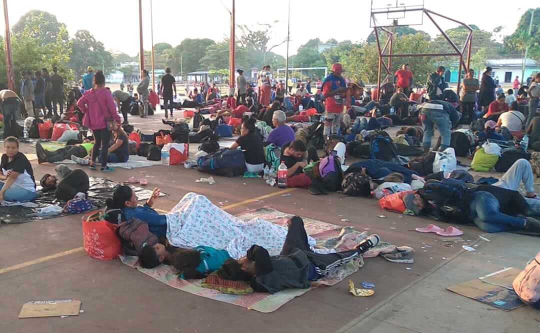 Dan al INM 48 horas para entregar visas humanitarias a migrantes o reactivarán caravana hacia Oaxaca. Foto: Especial