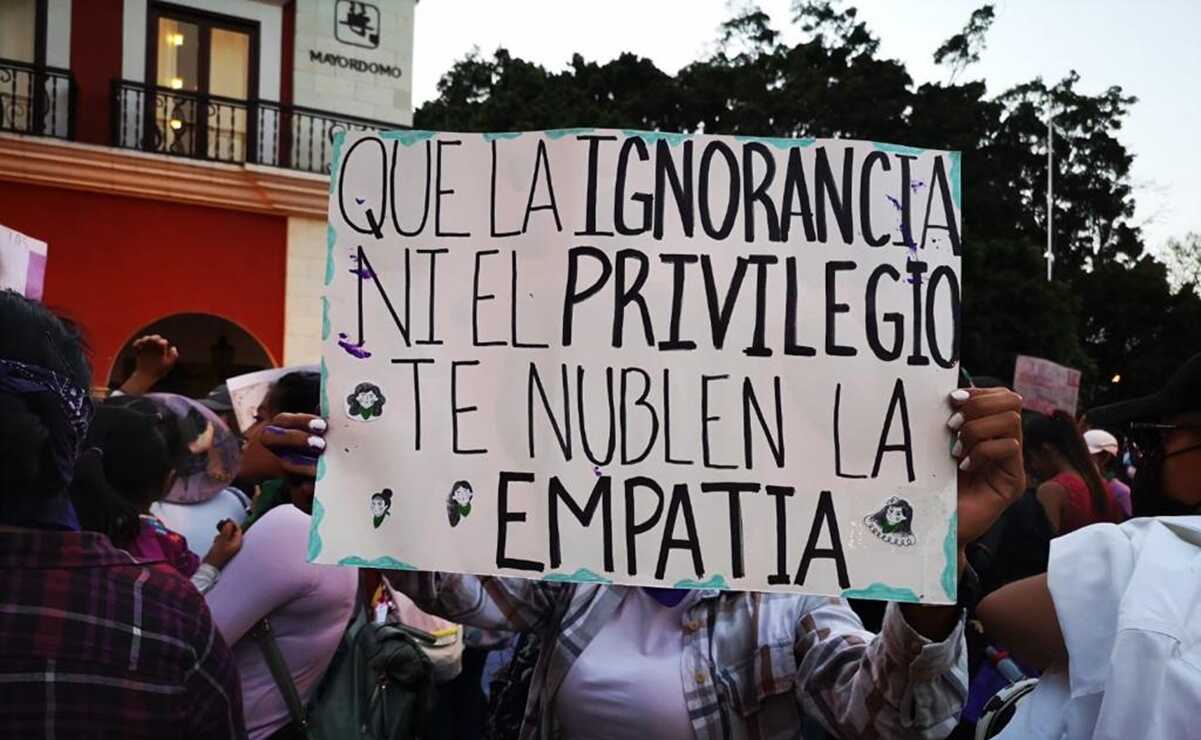 Esto sabemos en Oaxaca de las protestas del 8M, tras denuncias de acoso en Chocolate Mayordomo. Foto: Arlen Pimentel