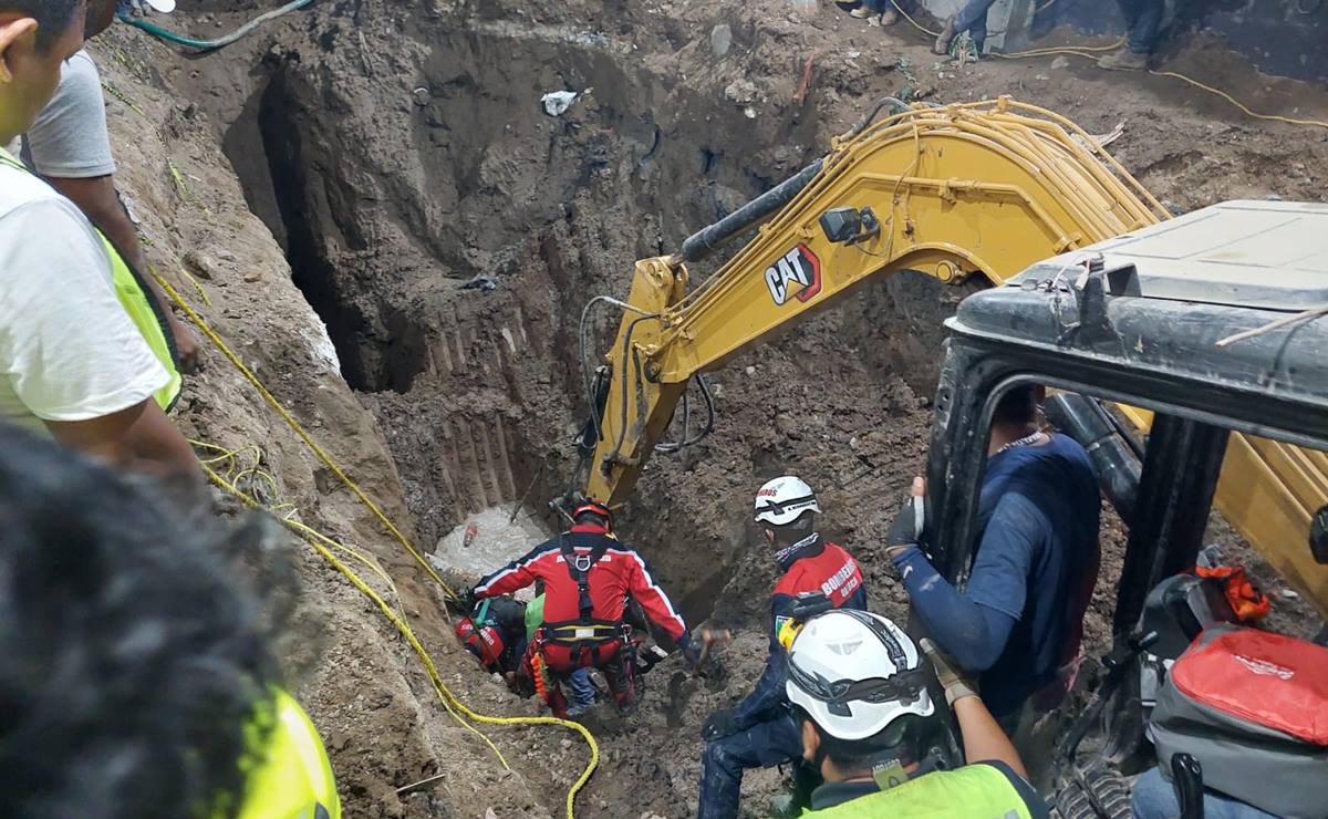 Mueren dos trabajadores sepultados bajo 6 metros de tierra en obra de drenaje en Tehuantepec, Oaxaca