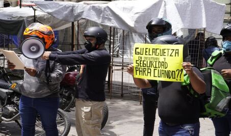 Por tercera ocasión, protestan repartidores para exigir seguridad ante ola de asaltos