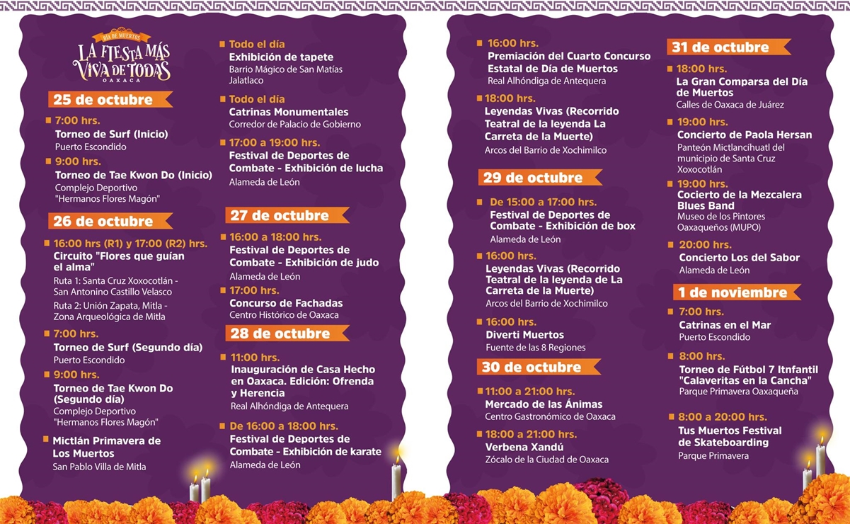 Actividades de la Fiesta Más Viva de Todas. Fotos: Oaxaca Travel