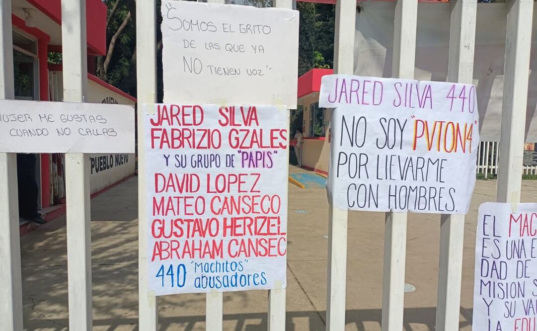 Acusados de abuso y acoso, decenas de profesores y alumnos del Colegio de Bachilleres de Oaxaca. Fotos: Especiales