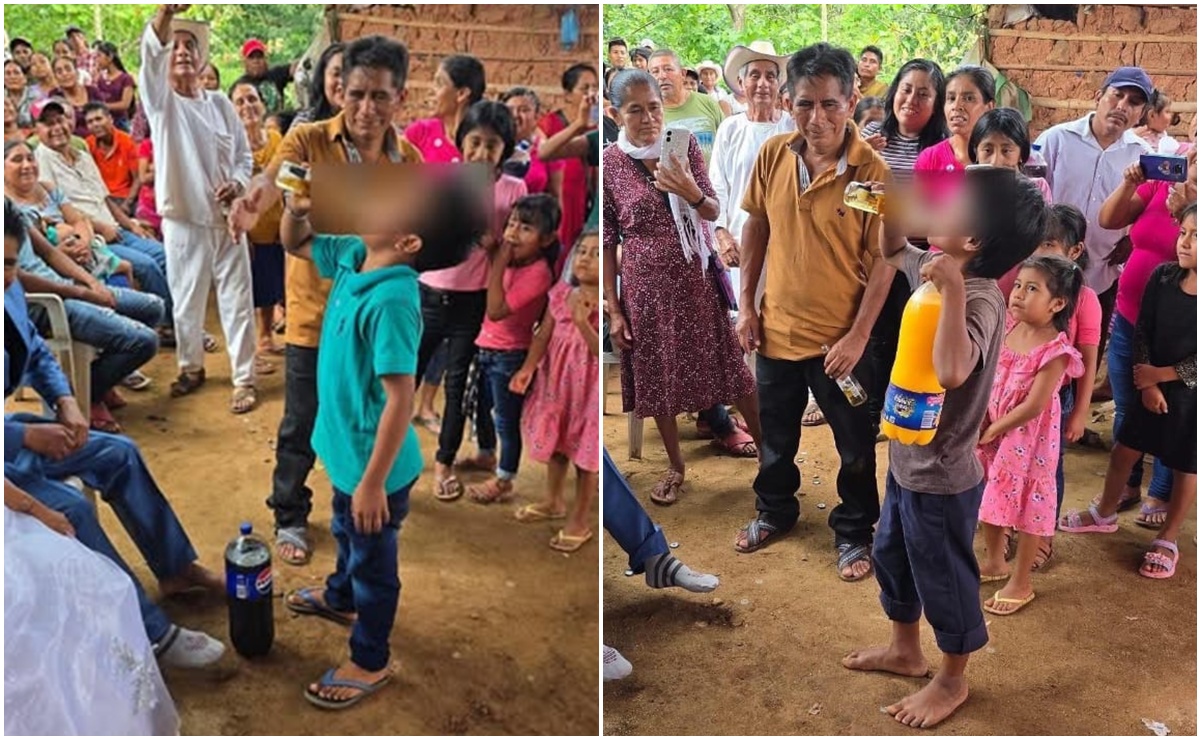 Anuncian investigación por niños bebiendo cervezas en fiesta en Oaxaca y por probable matrimonio entre menores