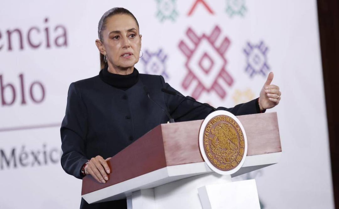 Presidenta Claudia Sheinbaum durante su conferencia mañanera de este 21 de enero del 2026 (21/01/2026). Foto: Diego Simón Sánchez / EL UNIVERSAL