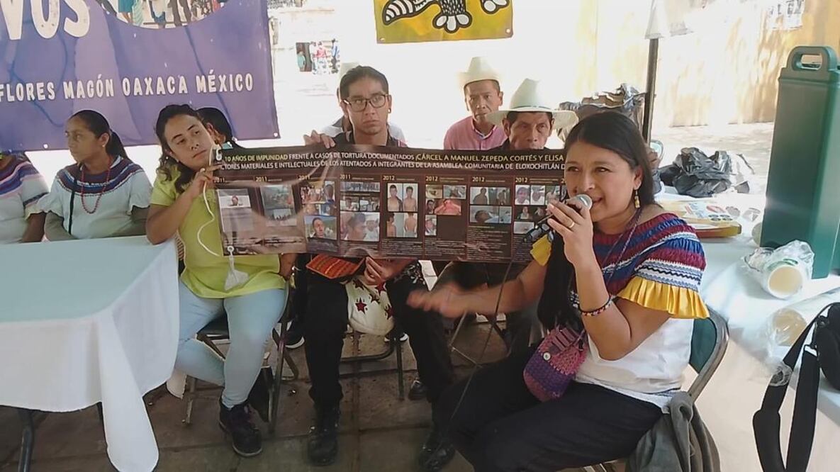 Expresos políticos de Eloxochitlán exigen cese a persecución del Tribunal Superior de Justicia de Oaxaca. Foto: Especial