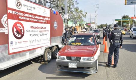 Instalan filtros sanitarios en puntos estratégicos de la capital