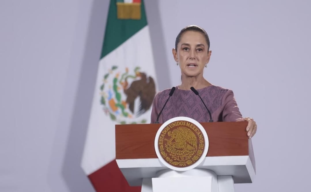 Claudia Sheinbaum durante su conferencia de prensa "La Mañanera del Pueblo" desde Palacio Nacional este 1 de octubre del 2026. Foto: Fernanda Rojas / EL UNIVERSAL