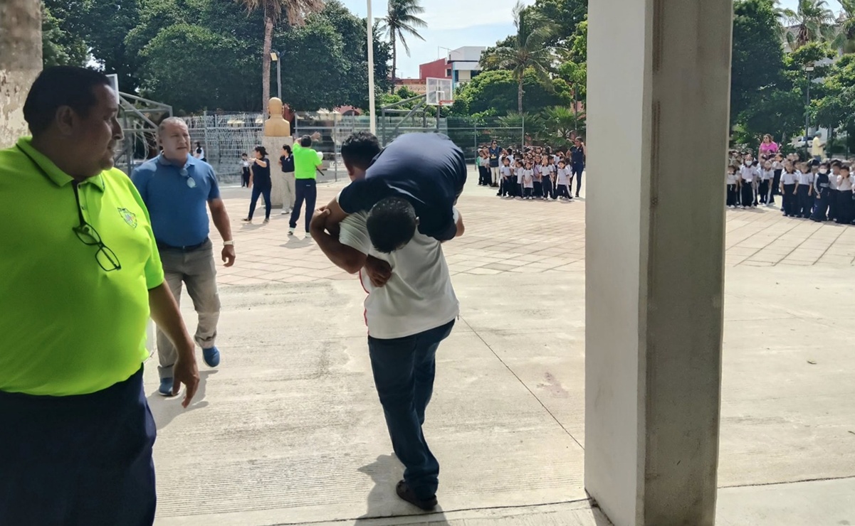 Simulacro Nacional 2025 en Juchitán, Oaxaca. Foto: Especial