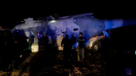 Dos muertos, saldo preliminar de desplome de helicóptero