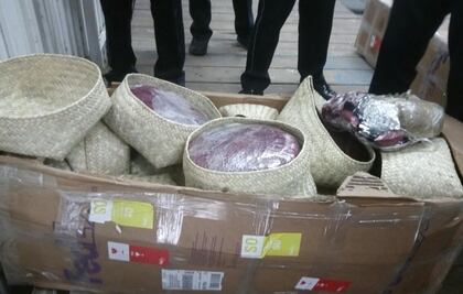 Hallan tres cajas con marihuana en empresa de mensajería en Oaxaca