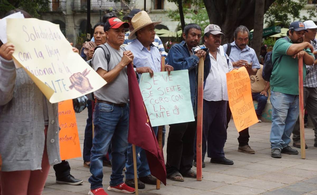 La manifestación de integrantes de Comunidades en Resistencia se llevó a cabo en calles de la ciudad de Oaxaca. Foto: Edwin Hernández EL UNIVERSAL