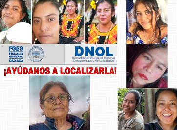 Suman seis mujeres desaparecidas en Oaxaca; dos son menores de edad 