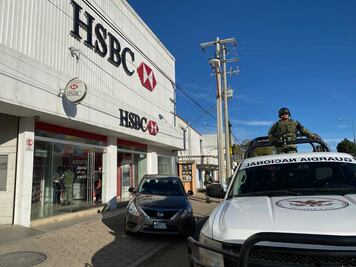Asaltan a mano armada sucursal del Banco HSBC en Tlalixtac