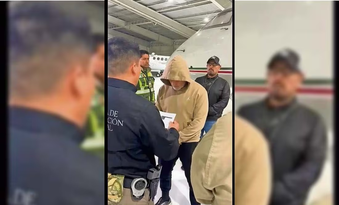 A Hernán Bermúdez se le ejecutó una orden de aprehensión cuando llegó a Toluca. Foto: Especial