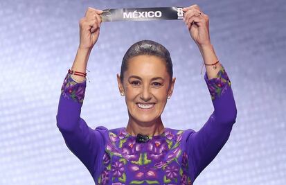 De Oaxaca, el bordado del vestido que Claudia Sheinbaum lució en el sorteo del Mundial 2026