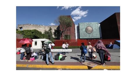 CNTE se retira de San Lázaro