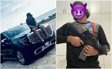 Fotos de hijo del titular de la PABIC en Oaxaca con autos de lujo y arma de uso exclusivo del Ejército causan polémica