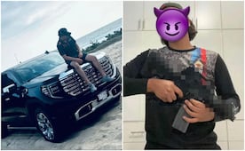 Fotos de hijo del titular de la PABIC en Oaxaca con autos de lujo y arma de uso exclusivo del Ejército causan polémica