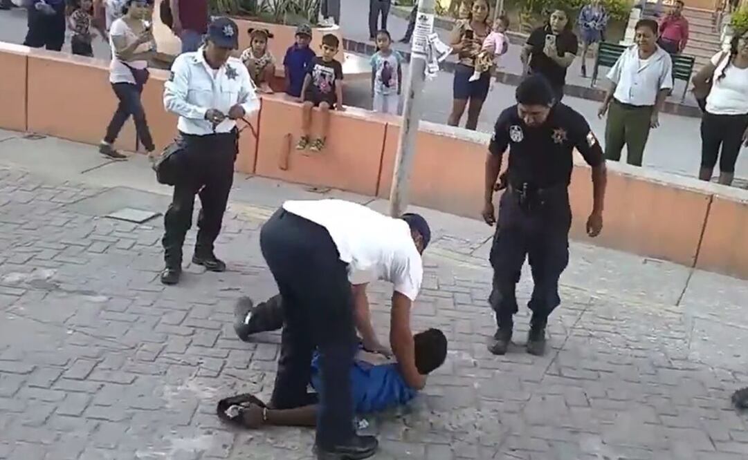 Indaga Defensoría de Oaxaca presunto abuso policial en Pochutla; suman 548 quejas en 2022. Foto: Captura de video