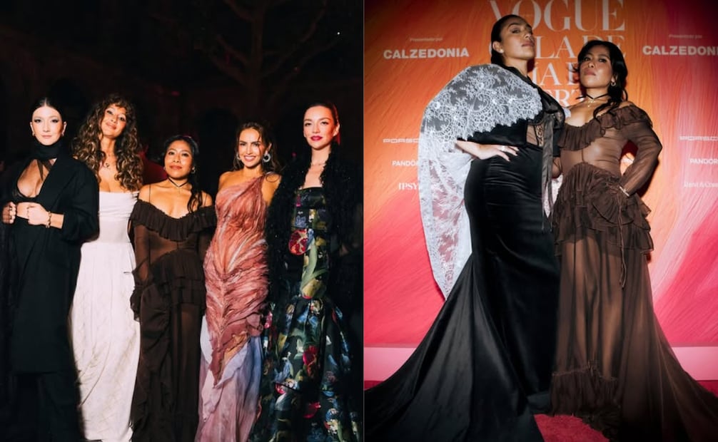 Yalitza Aparicio aprovechó la gala de Vogue para tomarse fotografías con otros famosos. Foto: Instagram @yalitzaapariciomtz