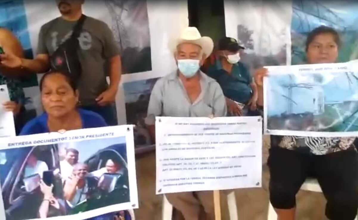 Pobladores de 25 comunidades ayuujk de Oaxaca y Veracruz exigen pago del Derecho de Vía para Tren Transístmico. Foto: Captura de video