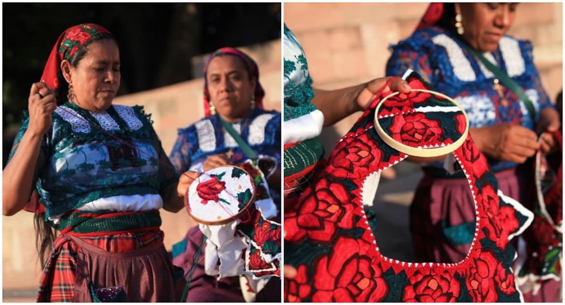Los bordados coloridos son parte de la identidad de las mujeres de Quialana