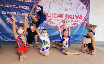 Niñas zapotecas representan a Juchitán, Oaxaca, en competencia nacional de gimnasia rítmica