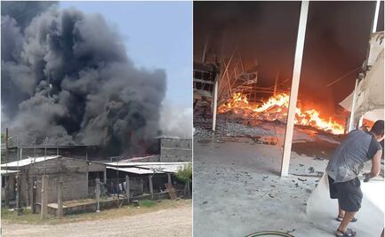 Reportan pérdida total tras incendio en empacadora de mango en Chahuites, Oaxaca; se desconocen las causas