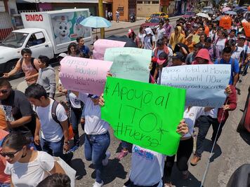 Protestan estudiantes del Tecnológico para exigir mejoras en plantel