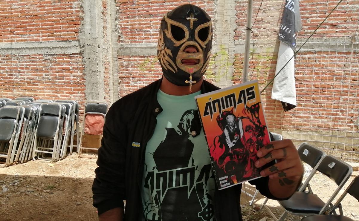 Ánimas, el luchador con poderes sobrenaturales que nació de un cómic oaxaqueño. Fotos: Juan Carlos Zavala